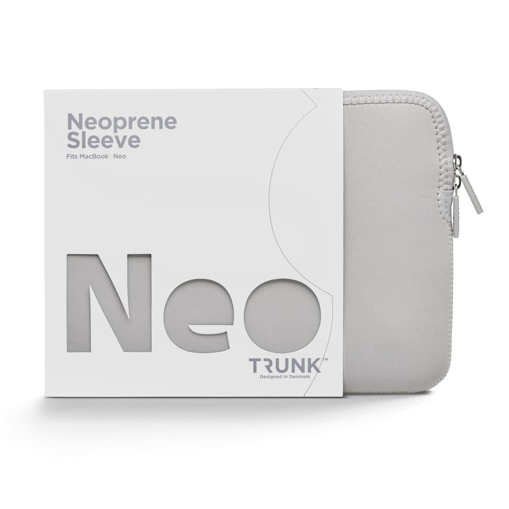 TRUNK Neoprene Sleeve - MacBook Neo - Silver Cloud