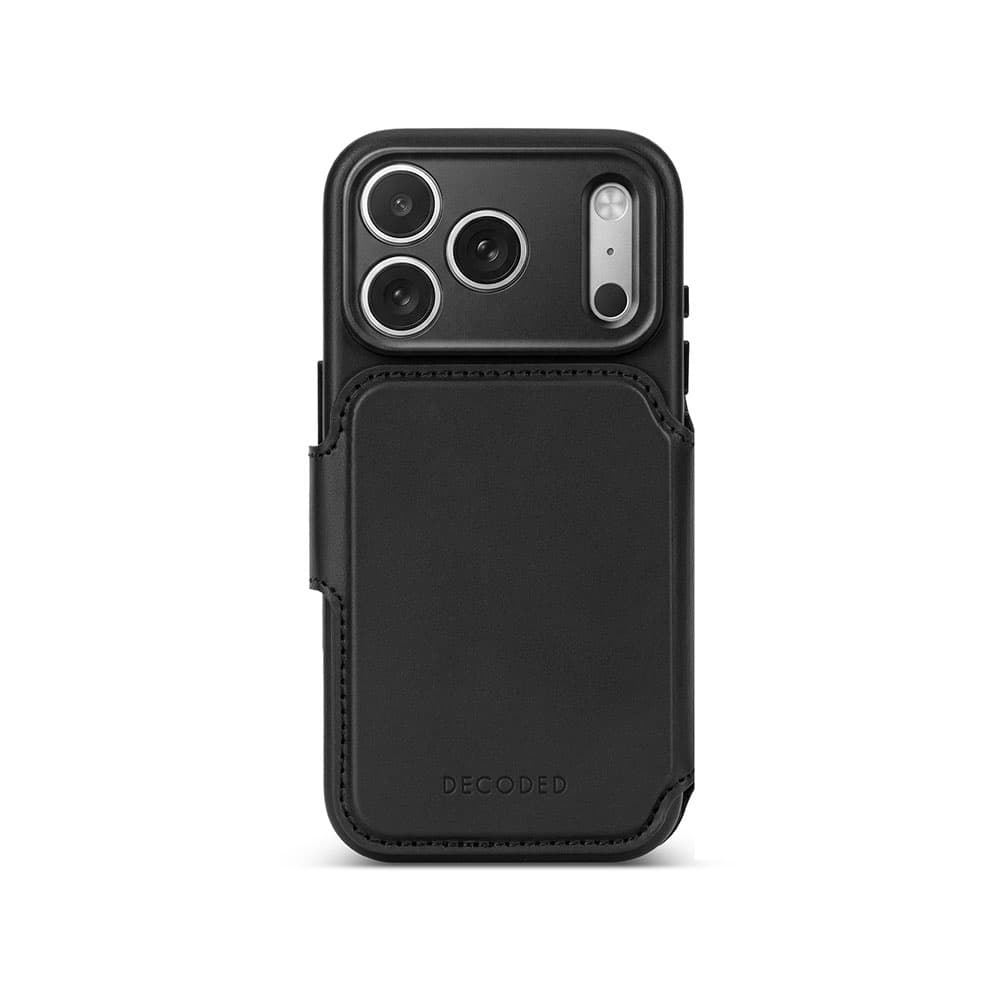 Decoded Leather Detachable Wallet - iPhone 18 Pro - Black