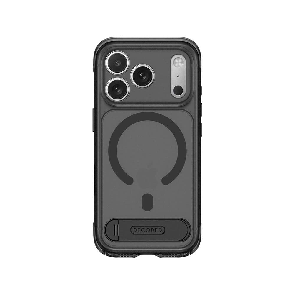 Decoded Anti-Microbial Hybrid Stand Backcover - iPhone 18 Pro - Black Frosted
