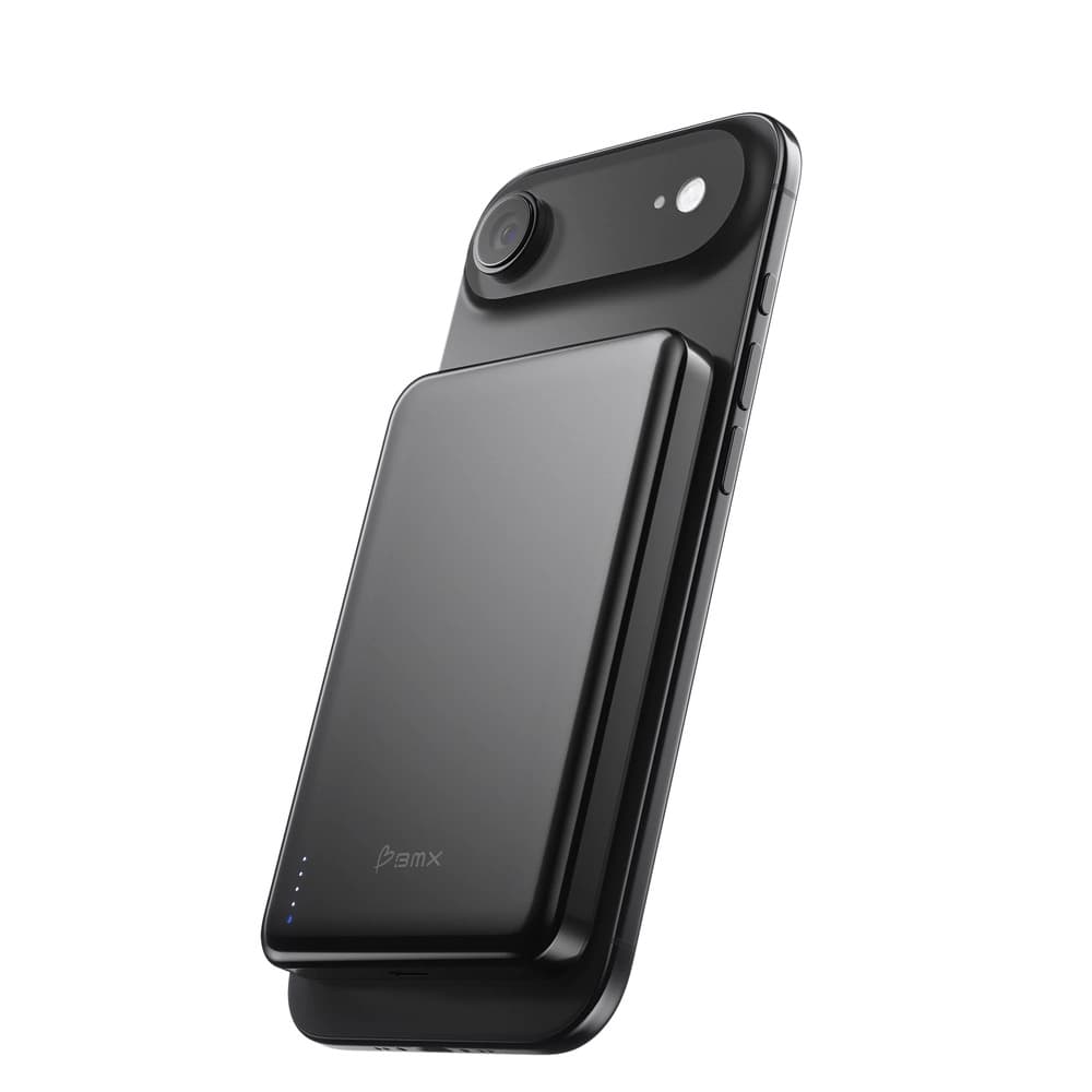 BMX SolidSafe Air Magnetic Powerbank - Qi2.2 - 10000mAh - Black