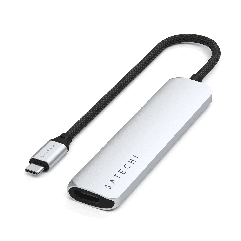 Satechi 6-in-1 USB-C Slim Multiport Adapter - Silver