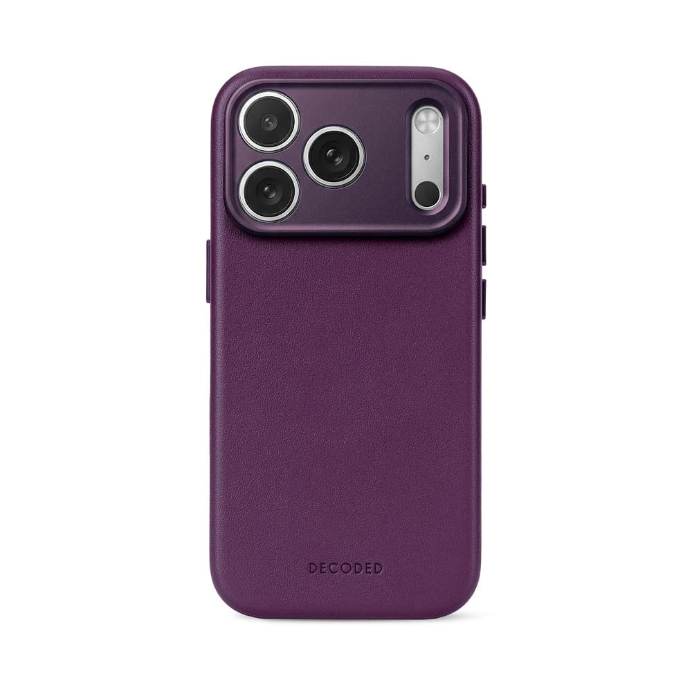 Decoded Leather Backcover - iPhone 18 Pro - Plum