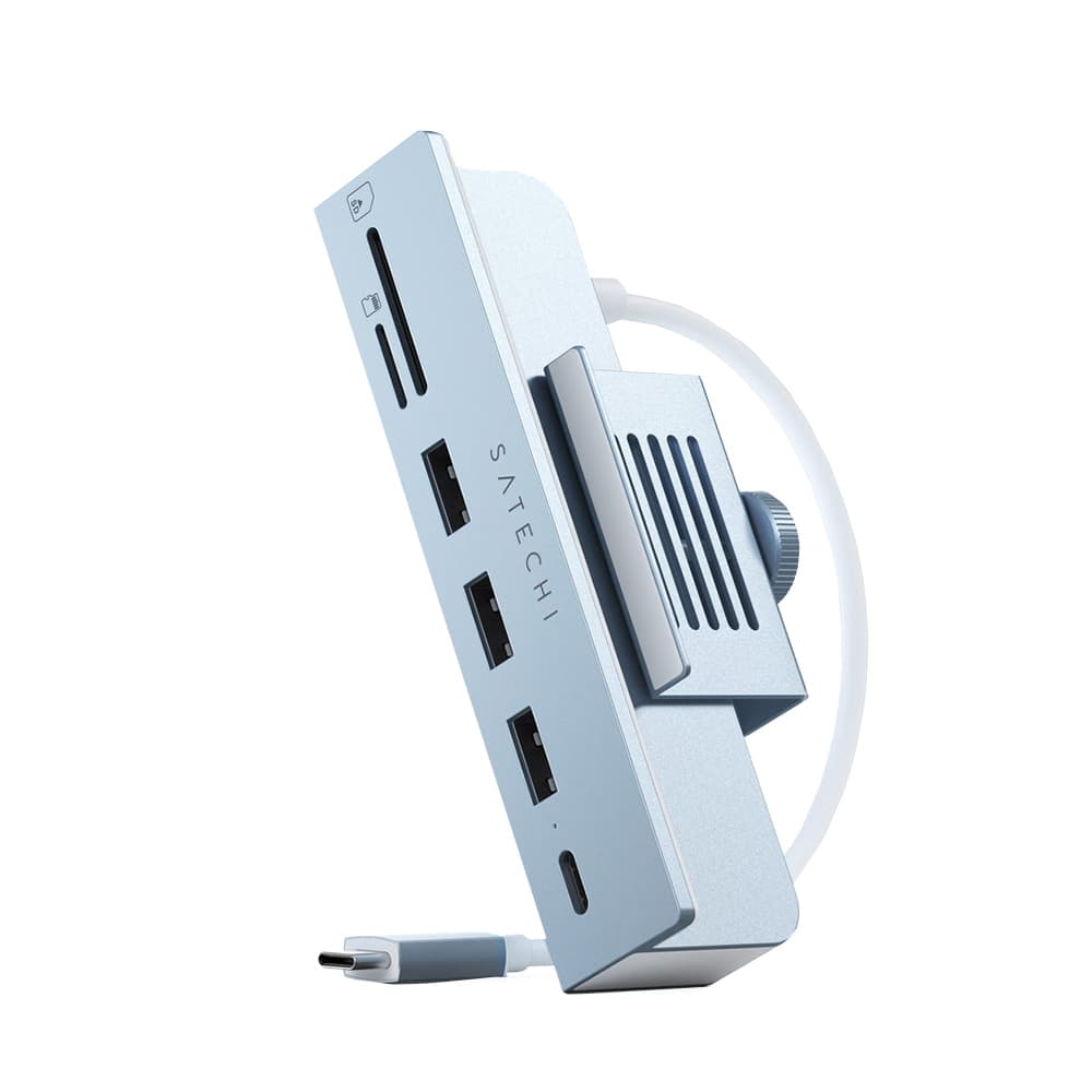 Satechi USB-C Clamp Hub for 24" iMac & Studio Display - Blue