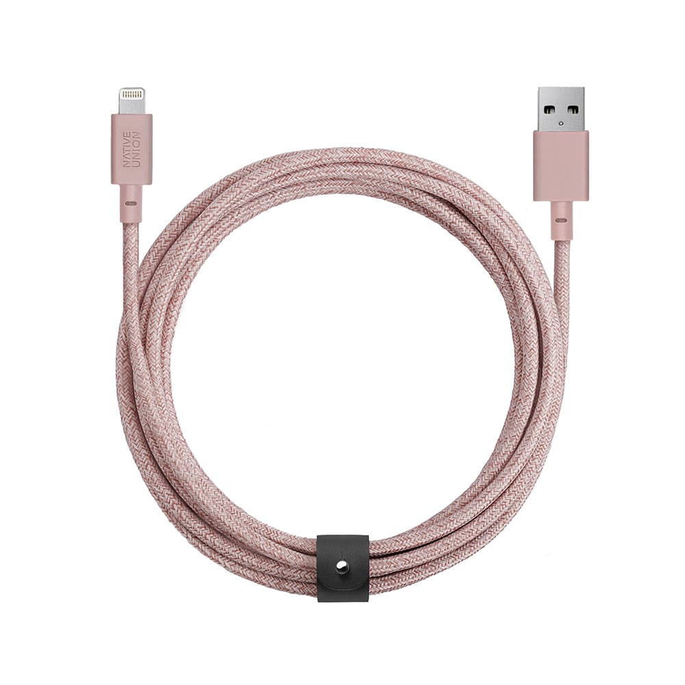 Native Union Belt Cable Kevlar - Lightning - 3m - Rose