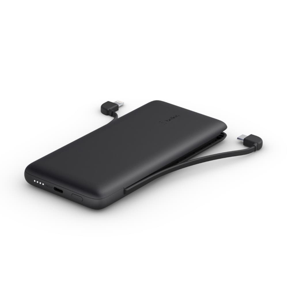 Belkin Powerbank with Integrated Cables USB-C and Lightning - 10.000mAh