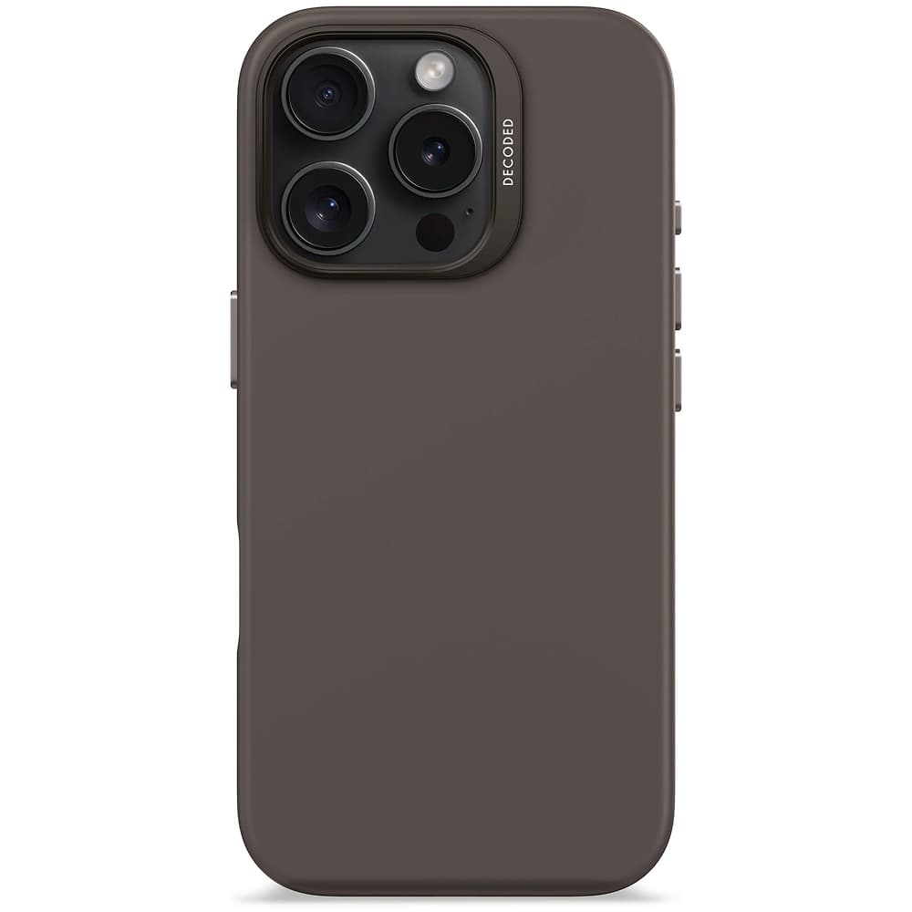 Decoded Anti-Microbial Silicone Backcover - iPhone 15 Pro - Charcoal