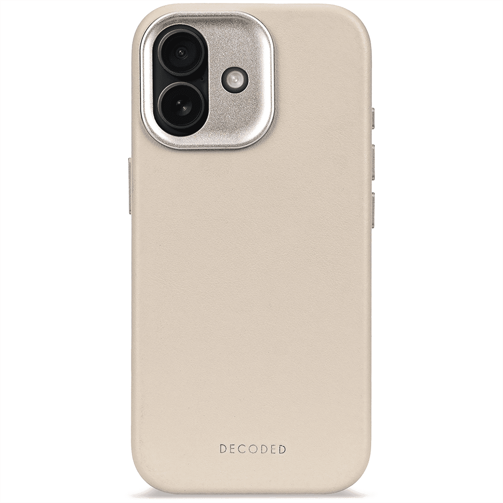 Decoded Leather Backcover - iPhone 17 - Solid Clay
