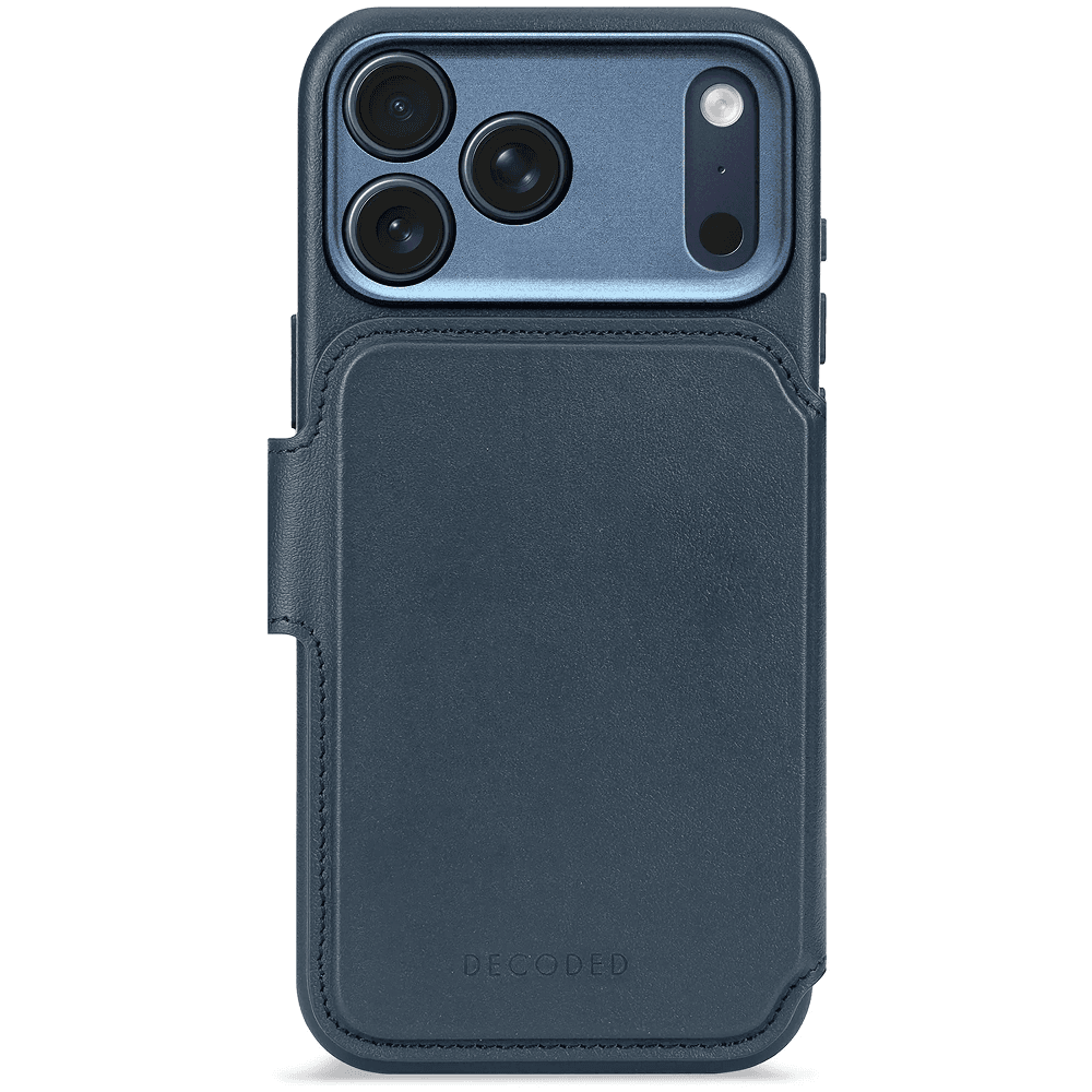 Decoded Leather Detachable Wallet - iPhone 17 Pro Max - Navy Shadow