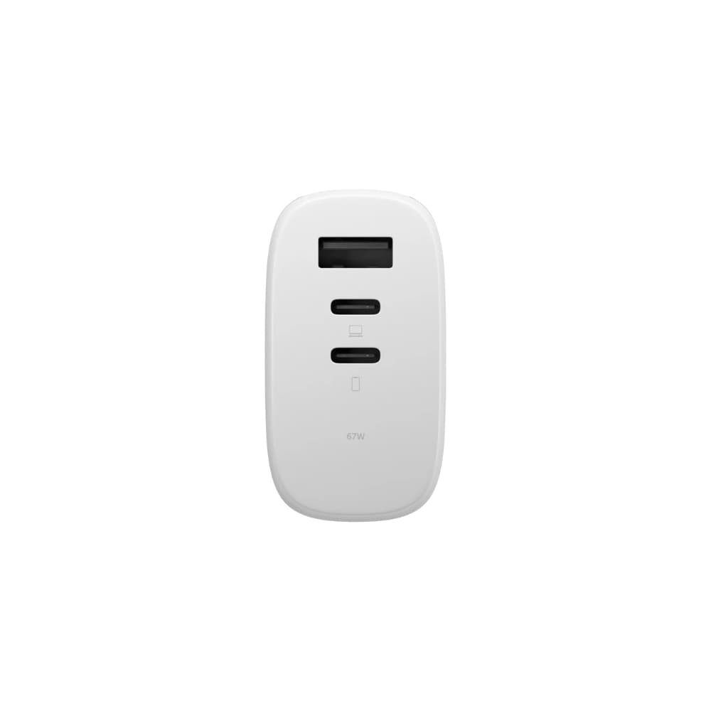 Native Union Fast GaN Charger PD - 1x USB-A 2x USB-C - 67W - White