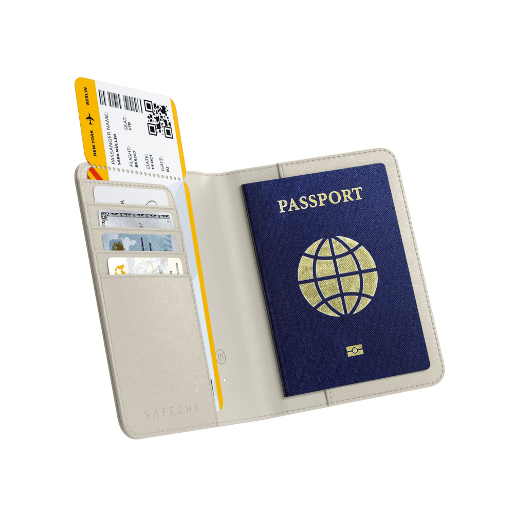 Satechi Vegan Leather FindAll Passport Cover - Sand