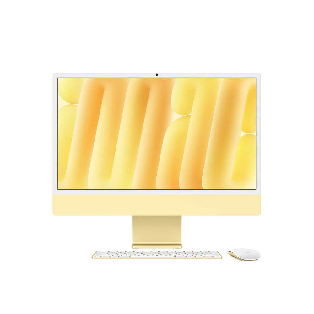 iMac 24" Yellow - M4 8C-CPU & 8C-GPU - 24GB - 512GB - Gbit Eth - Mouse - MK-TID-NUM
