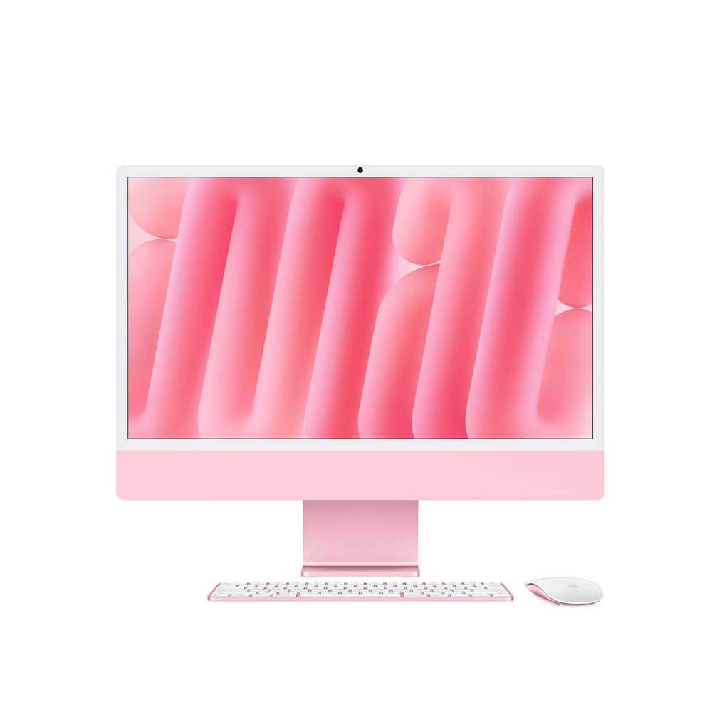 iMac 24" Pink - M4 8C-CPU & 8C-GPU - 24GB - 1TB - Gbit Eth - Mouse - MK-TID-NUM