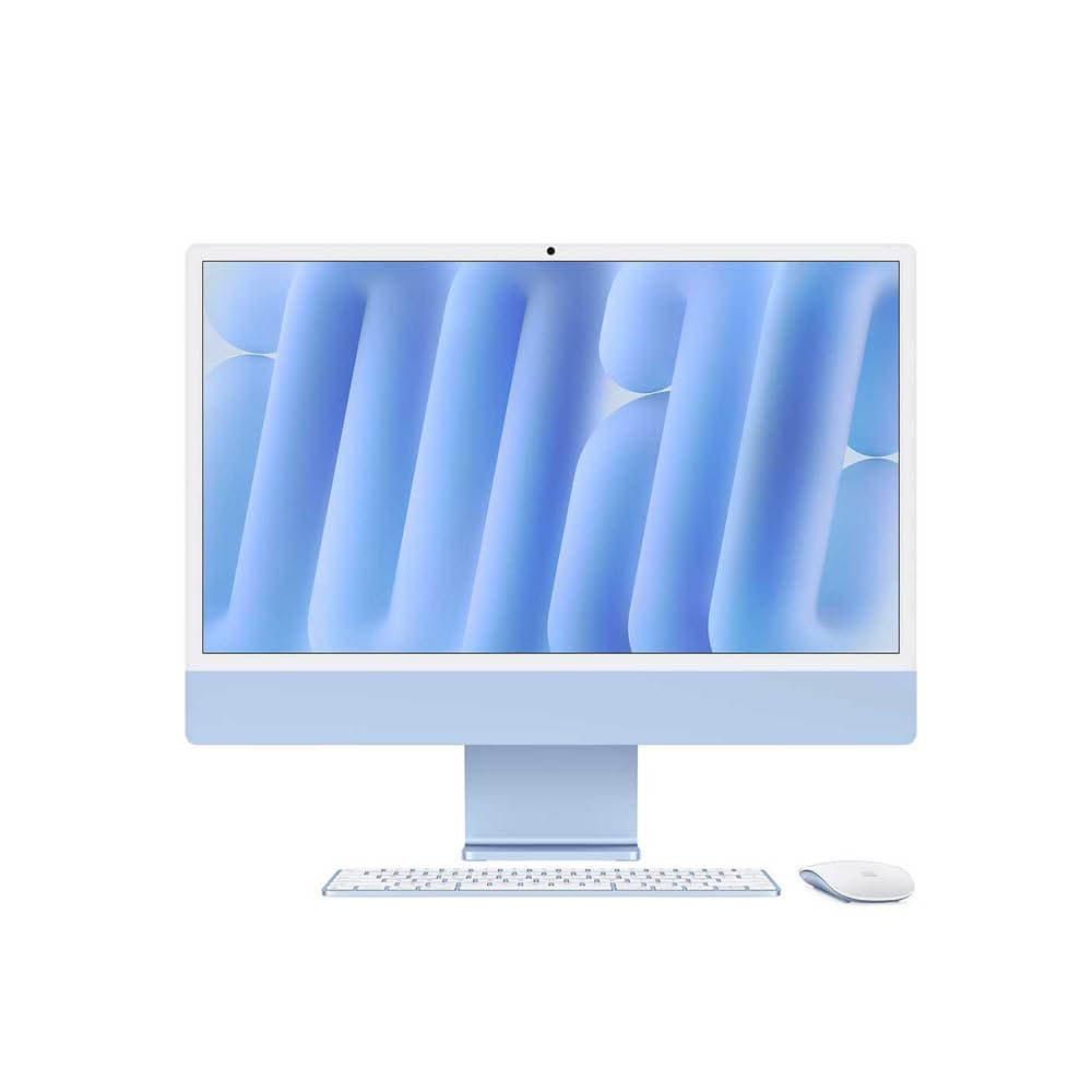 iMac 24" Blue - M4 10C-CPU & 10C-GPU - 32GB - 512GB - Gbit Eth - Mouse - MK-TID-NUM
