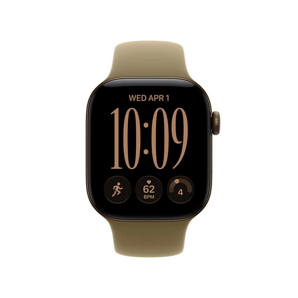 Apple Watch S12 - 42mm - Dark Bronze Aluminium - Olive Sport Band - S/M
