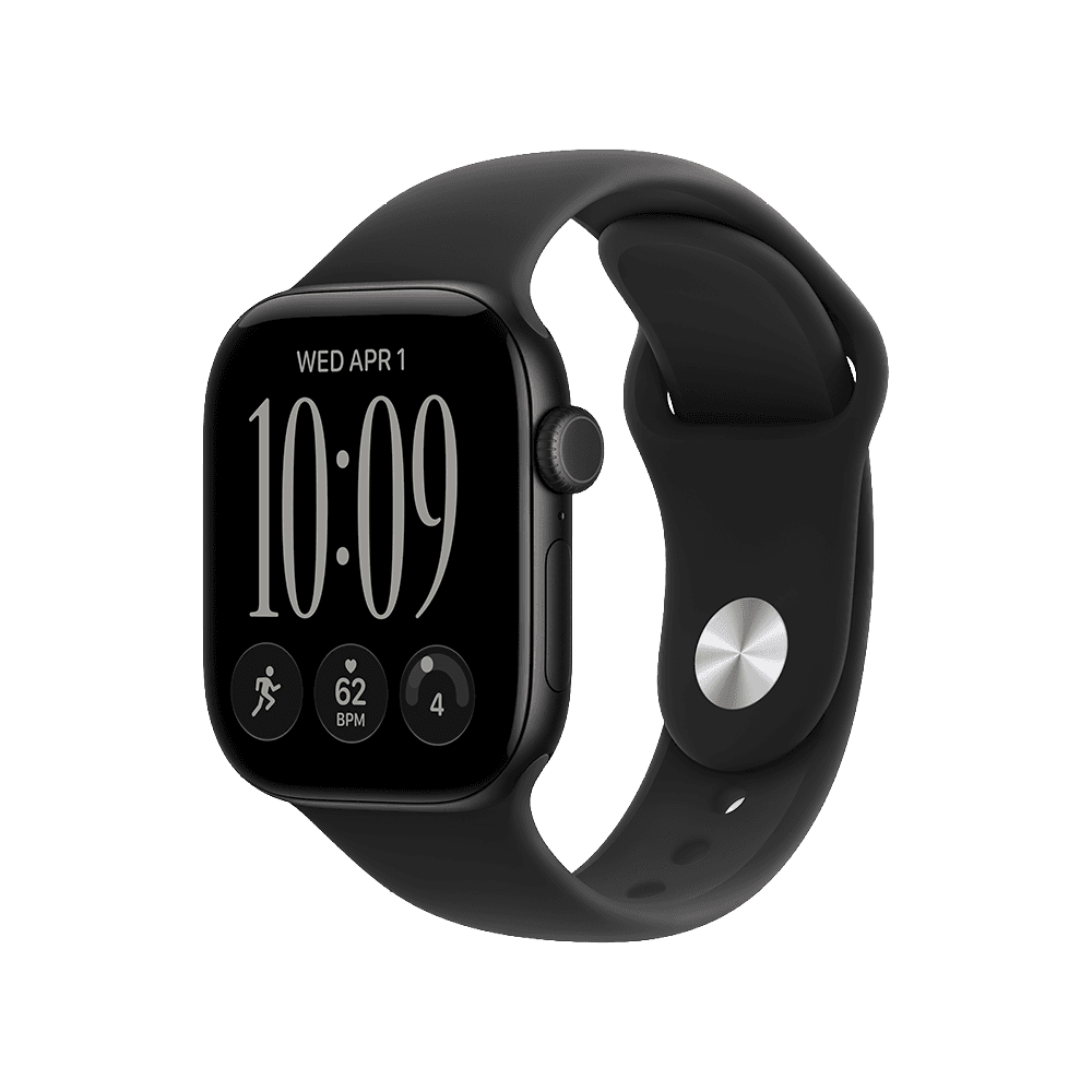 Apple Watch S12 Cellular - 42mm - Black Aluminium - Black Sport Band - M/L
