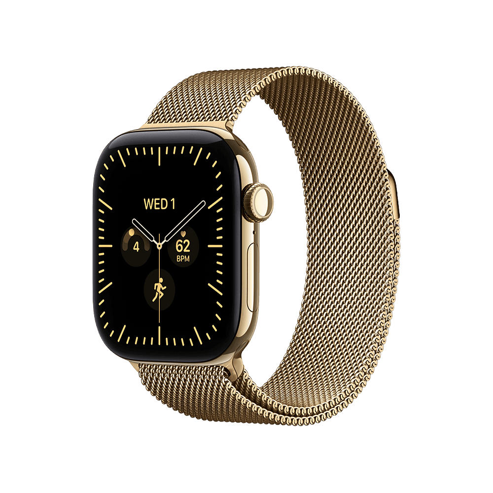 Apple Watch S12 Cellular - 42mm - Radiant Gold Titanium - Radiant Gold Milanese Loop