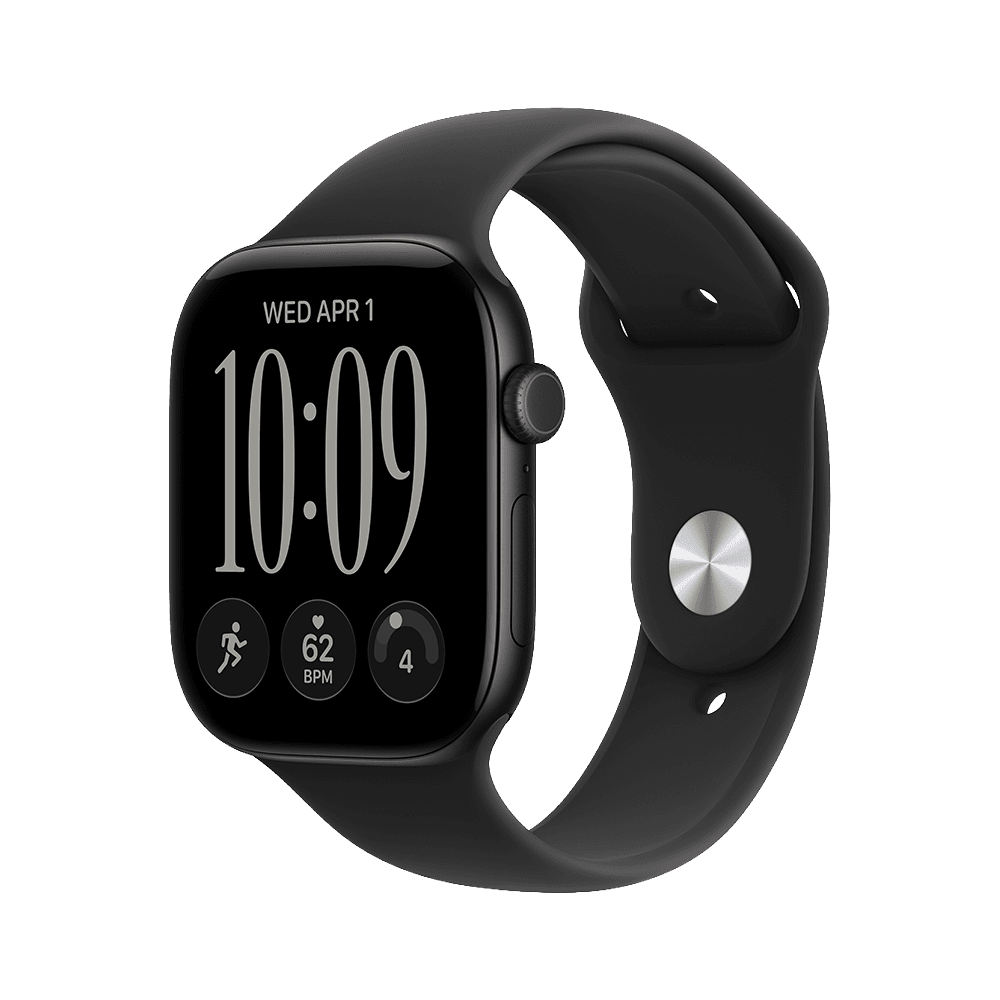 Apple Watch S12 Cellular - 46mm - Black Aluminium - Black Sport Band - S/M