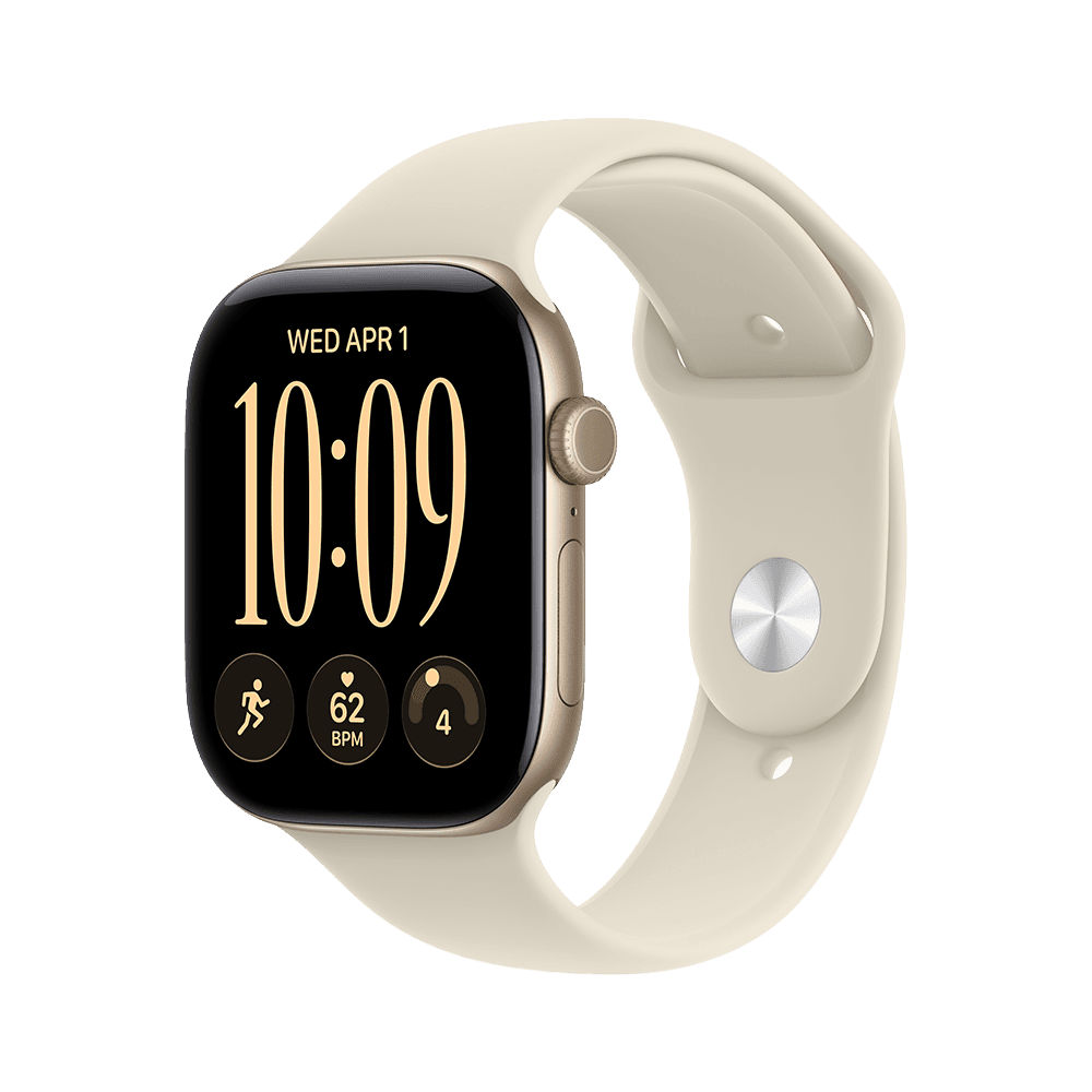 Apple Watch S12 Cellular - 46mm - Light Gold Aluminium - Sand Sport Band - S/M