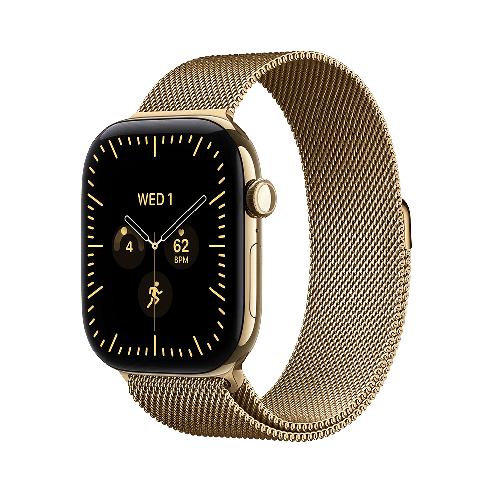 Apple Watch S12 Cellular - 46mm - Radiant Gold Titanium - Radiant Gold Milanese Loop - M/L