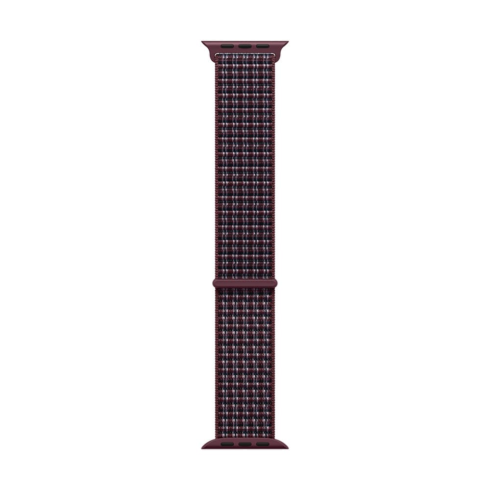 Apple Watch Strap 46mm - Burgundy Plaid - Sport Loop