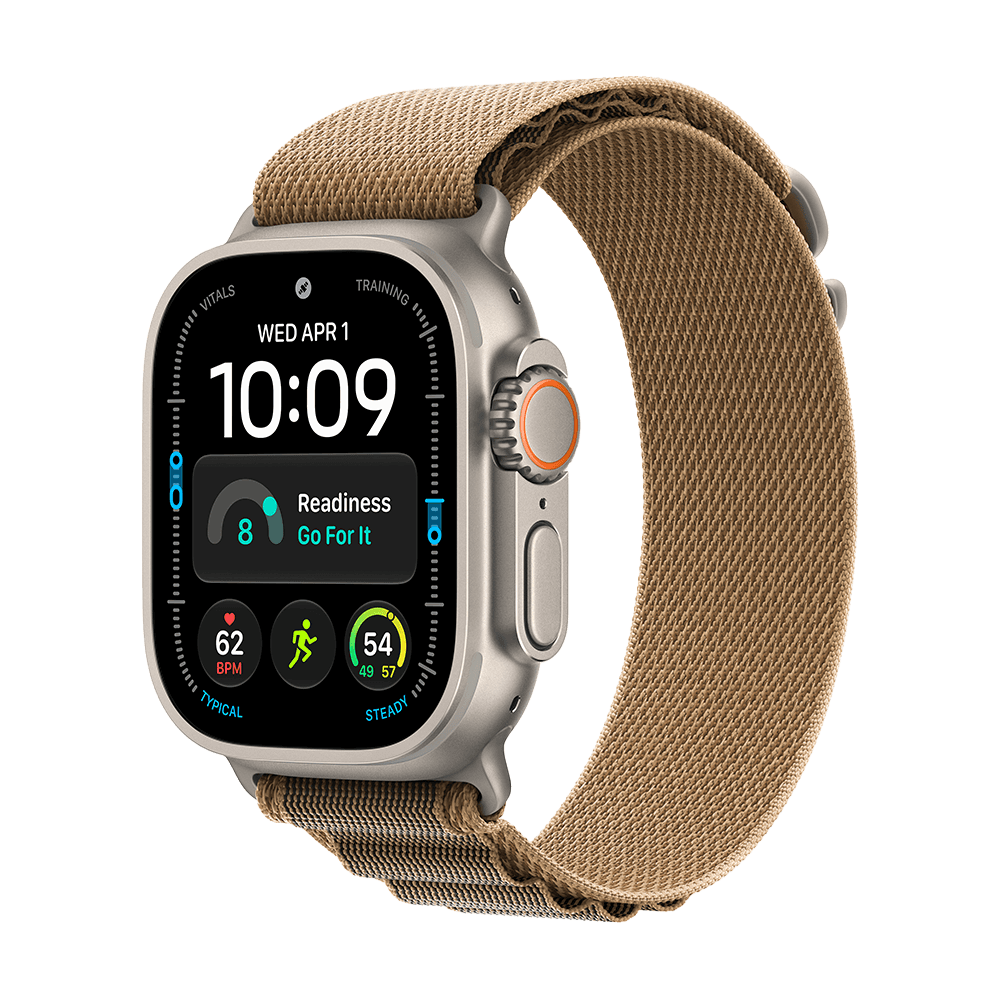 Apple Watch Ultra 4 - 49mm - Natural Titanium - Desert Alpine Loop - L