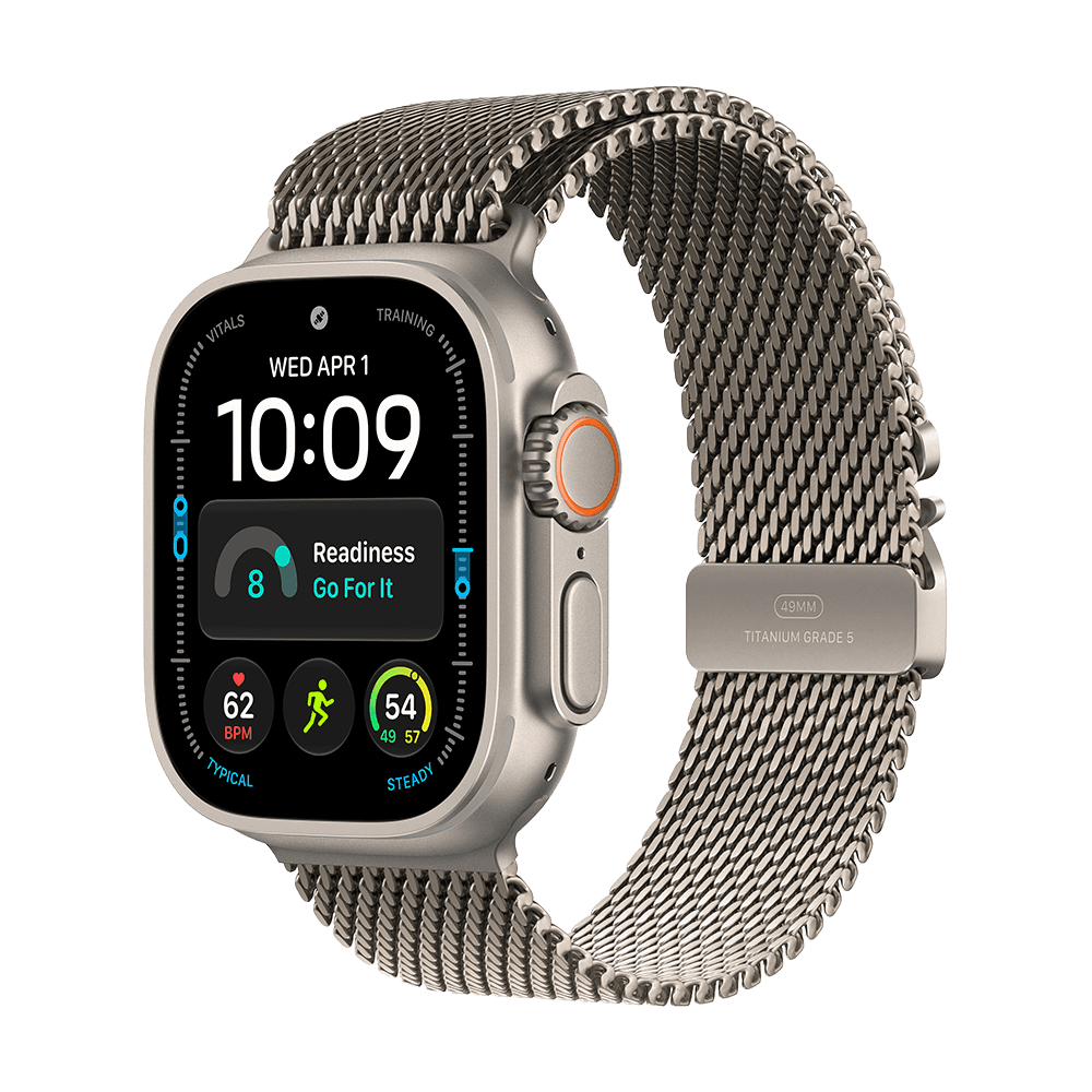 Apple Watch Ultra 4 - 49mm - Natural Titanium - Natural Milanese Loop - S