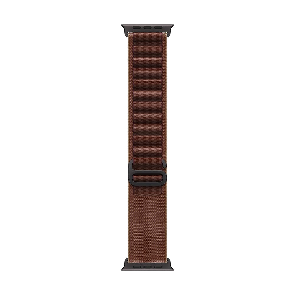 Apple Watch Strap 49mm - Black Titanium Finish - Burgundy - Alpine Loop - S