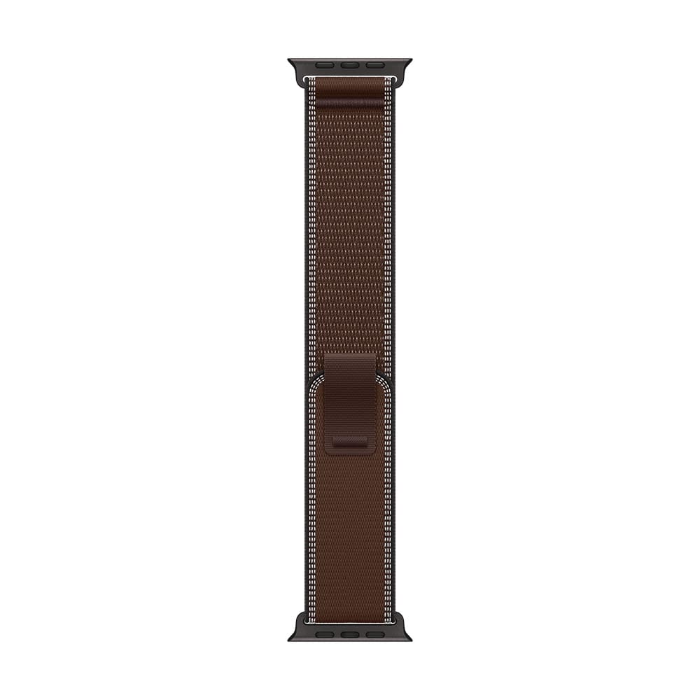 Apple Watch Strap 49mm - Black Titanium Finish - Dark Umber - Trail Loop - S/M