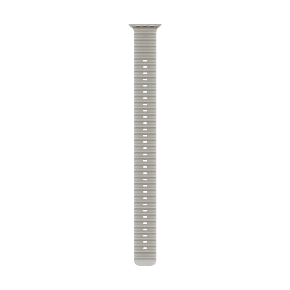 Apple Watch Strap 49mm - Natural Titanium Finish - Translucent Gray - Ocean Band - Extension