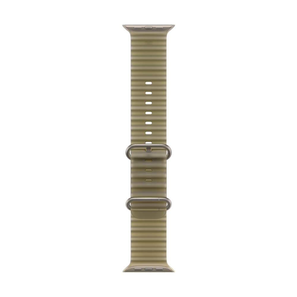 Apple Watch Strap 49mm - Natural Titanium Finish - Translucent Kelp - Ocean Band