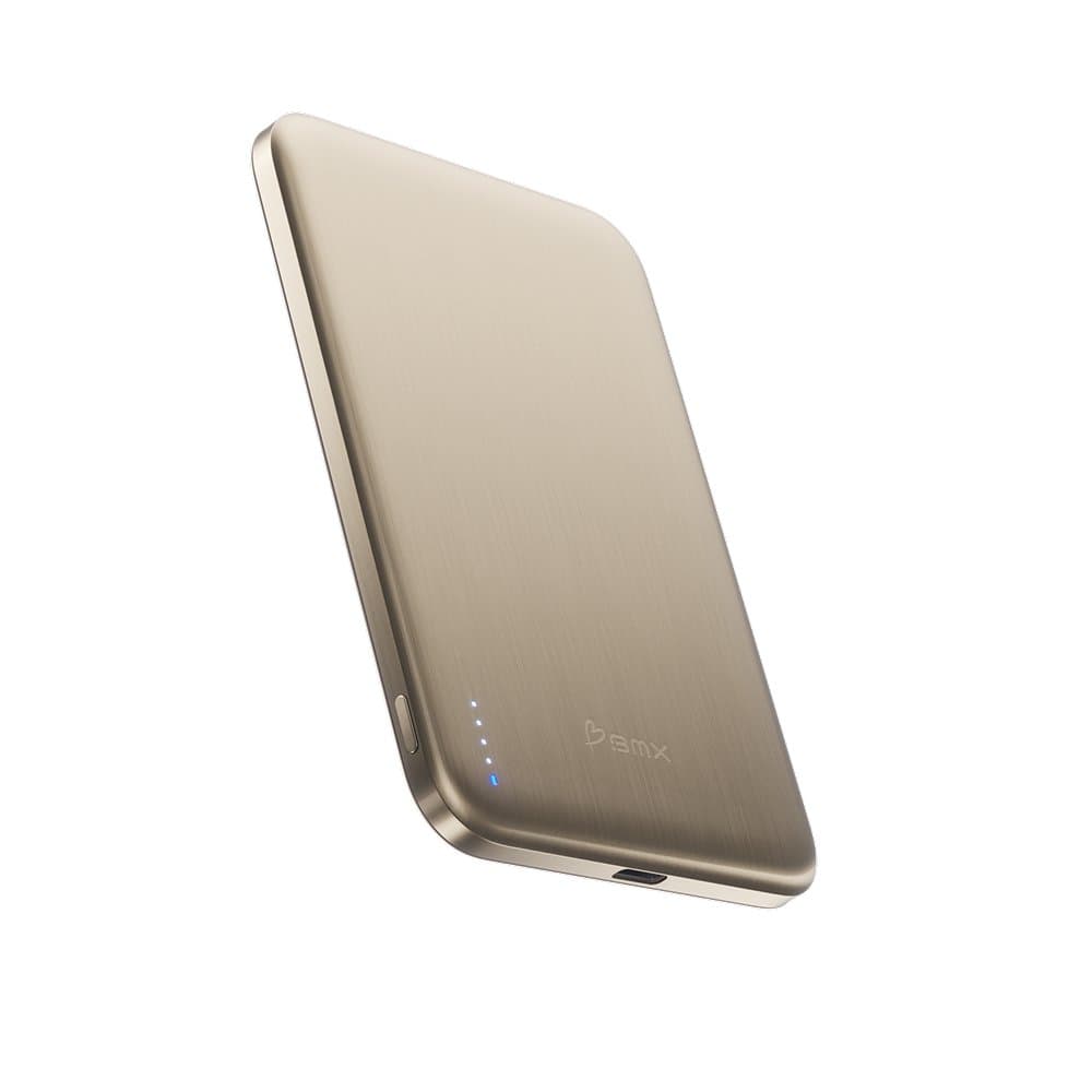 BMX SolidSafe Air Titanium Powerbank - Qi2 - Semi Solid State - 5000 mAh - Gold