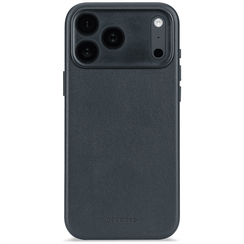 Decoded Leather Backcover - iPhone 17 Pro - Navy Shadow