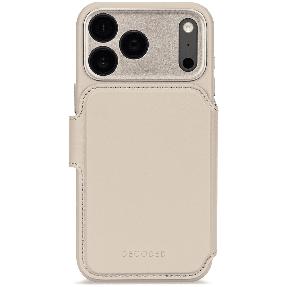 Decoded Leather Detachable Wallet - iPhone 17 Pro - Solid Clay