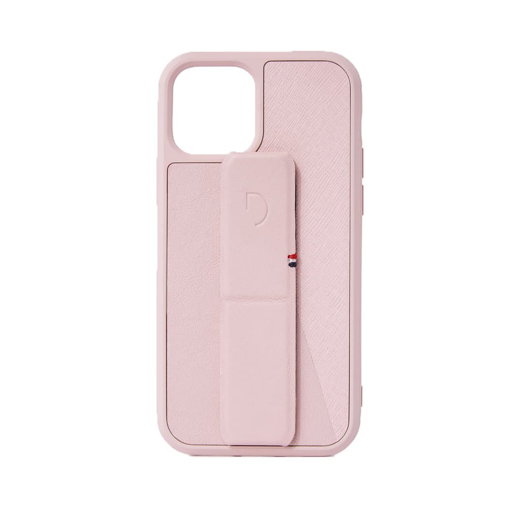 Decoded Dual Leather Stand Case - iPhone 12/12 Pro - Silver Pink