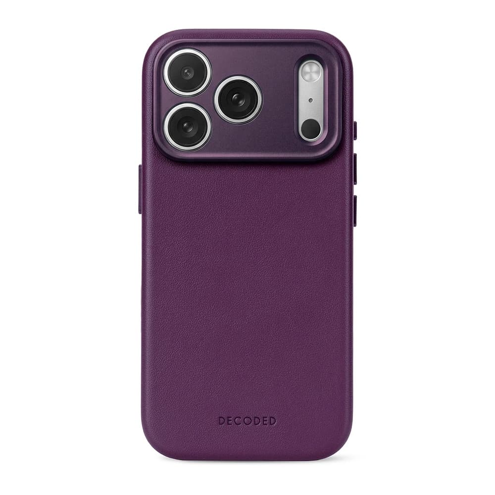 Decoded Leather Backcover - iPhone 18 Pro Max - Plum